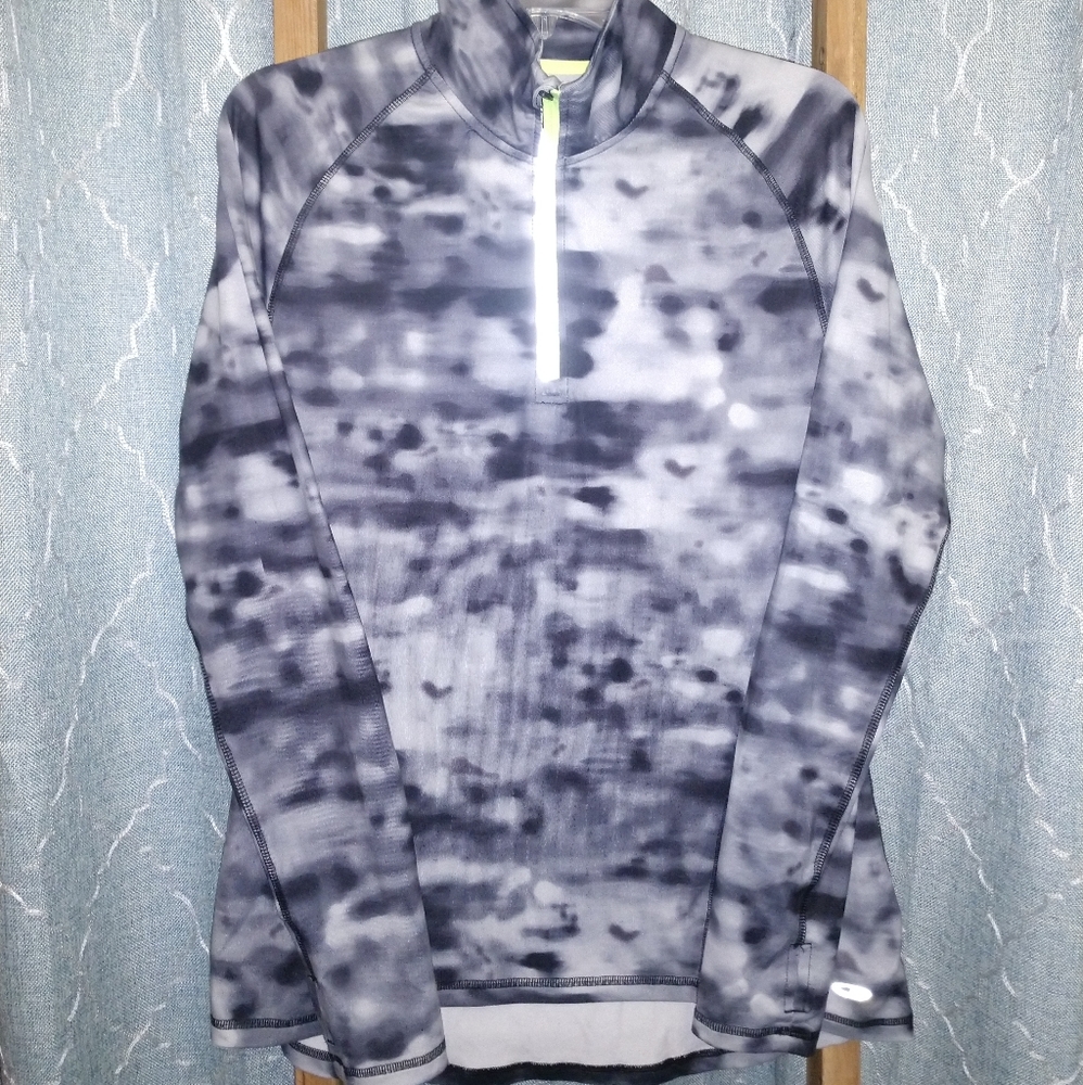 🖤CHAMPION DUODRY CAMO BLACK & GRAY REFLECTIVE PULLOVER W/THUMB HOLES